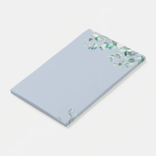Dusty Blue Eucalyptus Greenery Blank TEMPLATE Post-it Notes