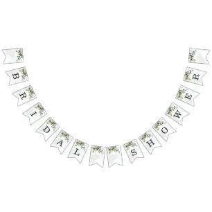 Dusty Blue Eucalyptus Greenery Boho Bridal Shower Bunting