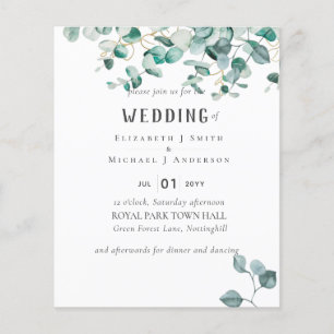 Dusty Blue Eucalyptus Greenery BUDGET WEDDING Flye Flyer