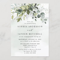 Dusty Blue Eucalyptus Greenery Engagement Party