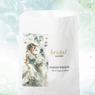 Dusty Blue Eucalyptus Greenery Wedding Favour Bag