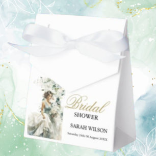 Dusty Blue Eucalyptus Greenery Wedding Favour Box