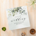 Dusty Blue Eucalyptus Greenery Wedding Photo Album