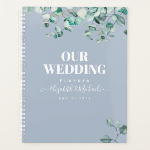 Dusty Blue Eucalyptus Greenery Wedding Planner