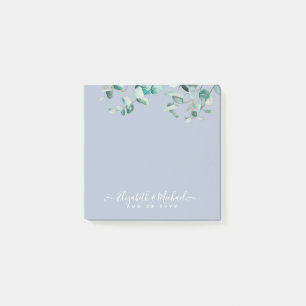 Dusty Blue Eucalyptus Greenery WEDDING Planning Post-it Notes