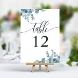 Dusty Blue Eucalyptus Greenery Wedding Table Number<br><div class="desc">Dusty Blue Eucalyptus Greenery Wedding Table Number</div>