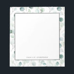 Dusty Blue Eucalyptus Leaves Pattern Personalised Notepad<br><div class="desc">Customisable greenery notepad. It features watercolor dusty blue eucalyptus leaves pattern. Personalise by adding names and other details This greenery pattern notepad is perfect as a gift.</div>