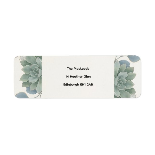 Dusty Blue Eucalyptus Return Address Label (Front)