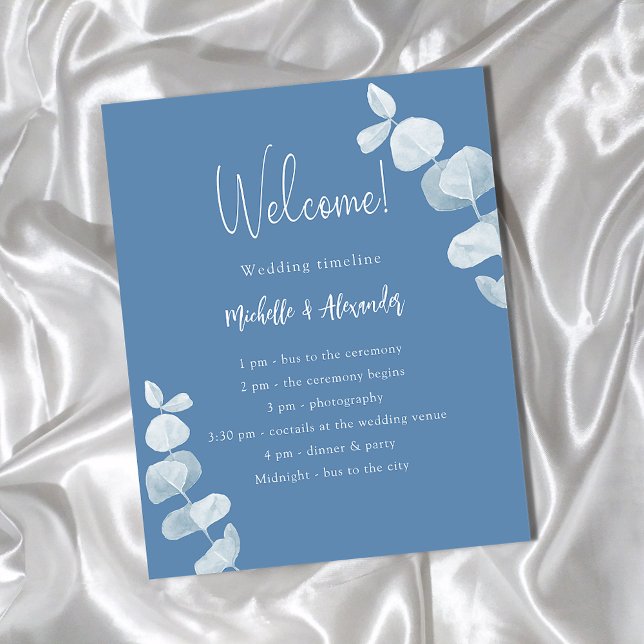 Dusty blue eucalyptus wedding program (Creator Uploaded)