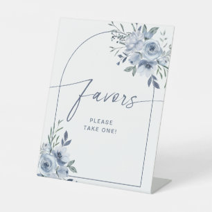Dusty Blue Favours Bridal Shower Sign