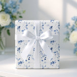 Dusty Blue Fine Art Floral Wedding Wrapping Paper<br><div class="desc">Elevate your gifts with this elegant dusty blue fine art floral wrapping paper. Featuring soft watercolor blossoms and refined botanical accents, this design pairs beautifully with modern, romantic, and classic wedding themes. Perfect for bridesmaid gifts, wedding favours, engagement presents, showers, and sophisticated celebrations. Coordinates seamlessly with the Dusty Blue Fine...</div>