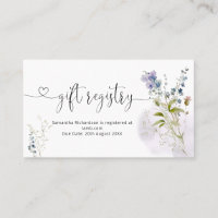 Dusty Blue Floral Baby Shower Gift Registry 