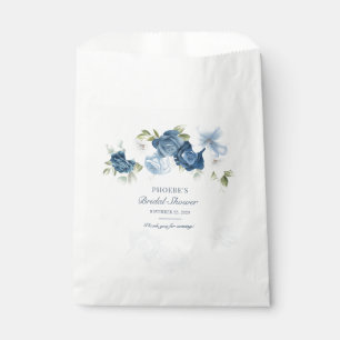 Dusty Blue Floral Bloom Eucalyptus Succulent Favour Bag