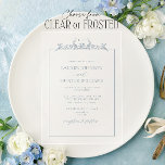 Dusty Blue Floral Border Monogram Wedding Acrylic Invitations<br><div class="desc">This dusty blue wedding invitation is a timeless representation of love and elegance. The soft, calming colour is complemented by intricate floral elements and a classic monogram, capturing the essence of refined sophistication. The pairing of clean typography and a delicate, yet bold floral border brings an air of grace and...</div>