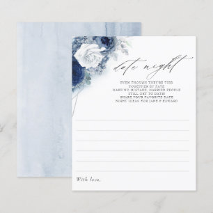 Dusty Blue Floral Bridal Shower Date Night Idea