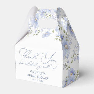 Dusty Blue Floral Bridal Shower Favour Box