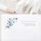 Dusty Blue Floral Bridal Shower Return Address