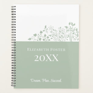 Dusty Blue Floral Customisable Planner