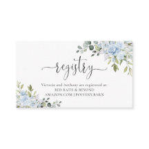 Dusty Blue Floral Eucalyptus Registry Enclosure