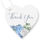 Dusty Blue Floral Greenery Love Heart Wedding