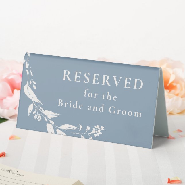 Dusty Blue Floral Monogram Custom Reserved For (In SItu (Wedding))