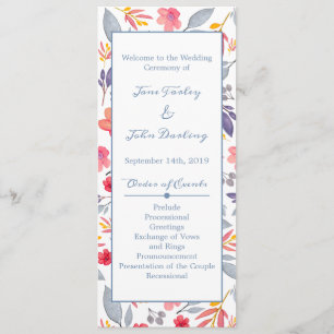 Dusty Blue Floral Program