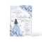 Dusty Blue Floral Quinceanera Birthday Invitation
