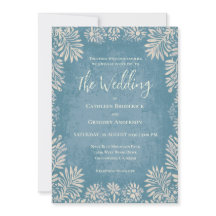 Dusty Blue Floral Rustic Vintage Wedding