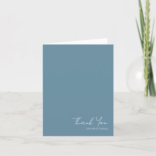 Dusty blue floral Thank You Cards