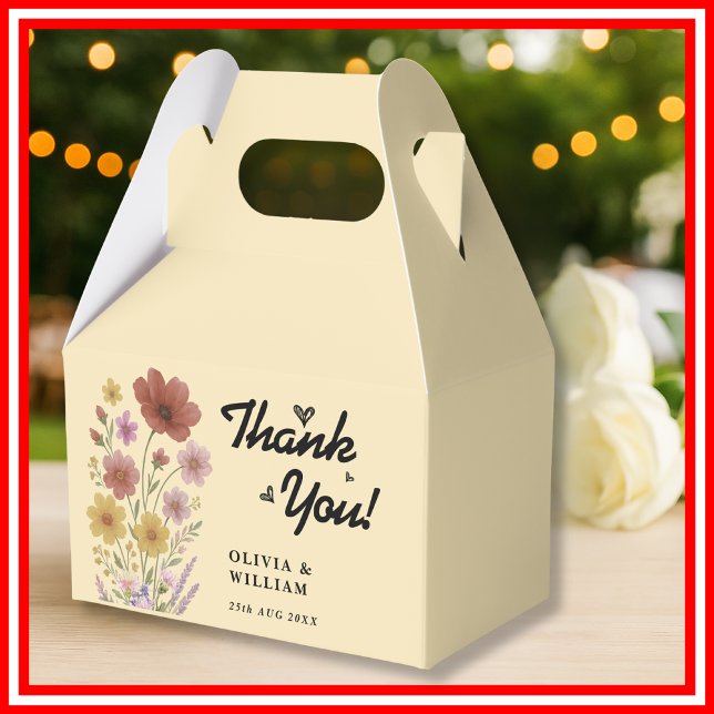 Dusty Blue Floral | Wedding Favour Box (Creator Uploaded)