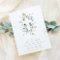 Dusty Blue Florals Baptism Invitation