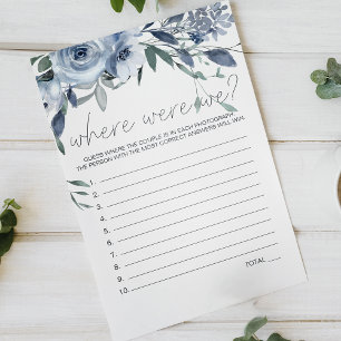 Dusty Blue Flowers Game Where Were We Flyer