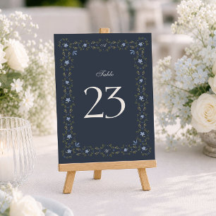 Dusty Blue Folk Table Numbers 1–29