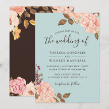 Dusty Blue French Countryside Wedding Invitation