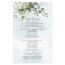 Dusty Blue Greenery Floral Rustic Wedding Programs