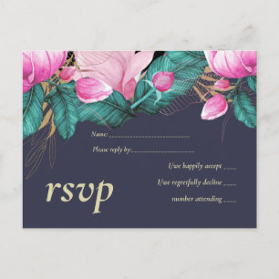 Dusty Blue Greenery Wedding Stationery BUDGET Invitation Postcard