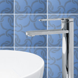  Dusty Blue Grey Celtic Knot Seamless Pattern Tile