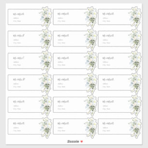 Dusty Blue Gum Guest Address Labels