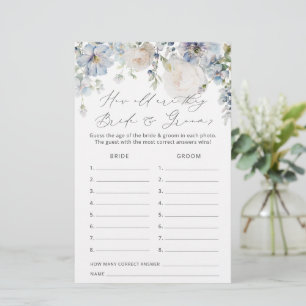 Dusty Blue How Old are They Bridal Shower Game