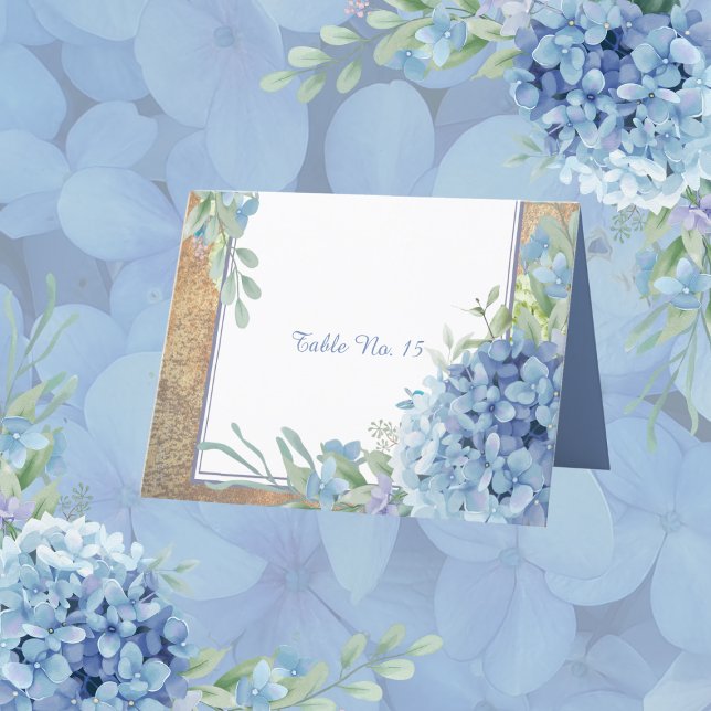dusty Blue Hydrangea  wedding table number (Creator Uploaded)