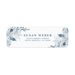 Dusty Blue invitation Label Return Address Label