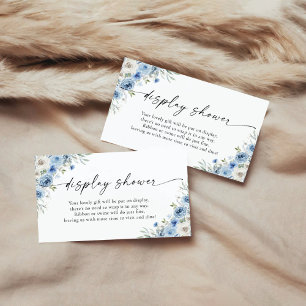 Dusty Blue Ivory Display Shower Enclosure Card