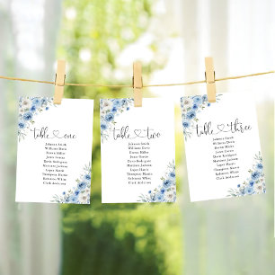 Dusty Blue Ivory Table Number 1 Seating Chart