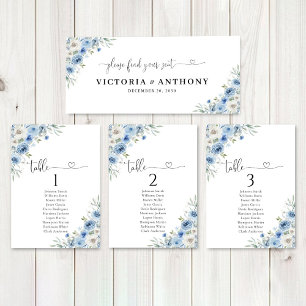 Dusty Blue Ivory Wedding Head Table Sign