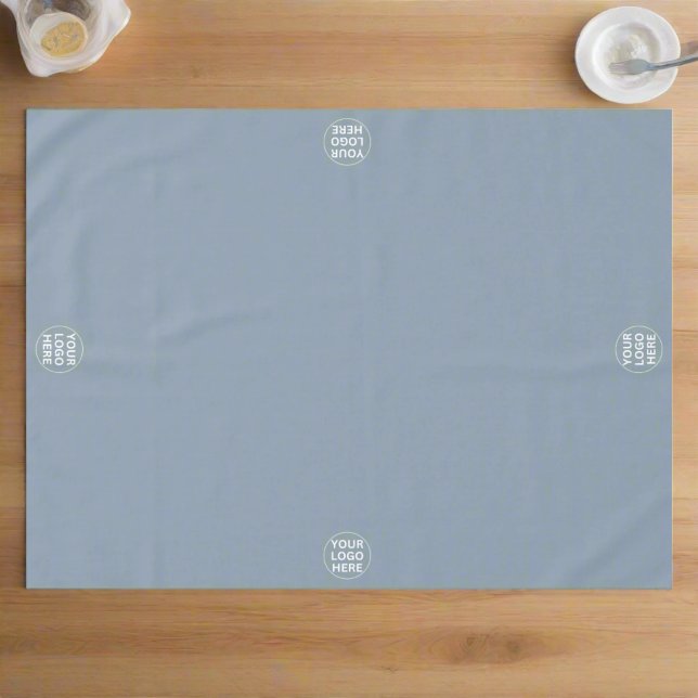 Dusty Blue l Promotional Business Logo Branded  Tablecloth (Creator Uploaded)
