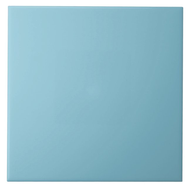 Dusty Blue Light Powder 2015 Colour Trend Template Ceramic Tile (Front)