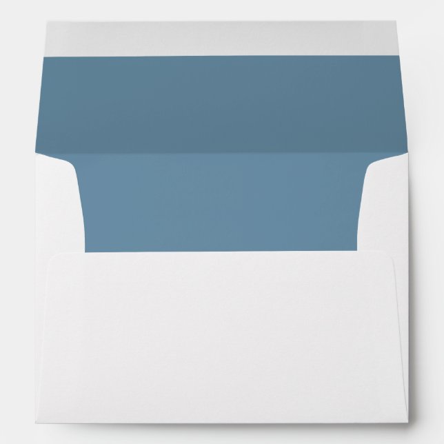Dusty Blue Lined Return Address Envelope (Back (Bottom))