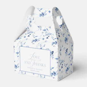 Dusty Blue “Love and Thanks” Wedding Favour Box