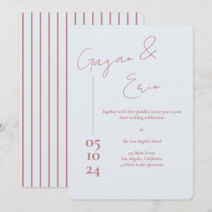 Dusty Blue Love Letter Wedding Invitations