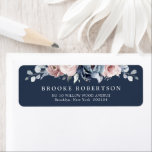 Dusty Blue Mauve Rose Pink Slate Floral Wedding  L Return Address Label<br><div class="desc">Elegant and modern floral midsummer wedding return address label features a bouquet of watercolor roses peonies in shades of slate, dusty blue, dusty rose, dusty pink , mauve, sage with lush green botanical leaves and eucalyptus. Please find more matching designs and variations from my "blissweddingpaperie" store. And feel free to...</div>